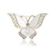 thumbnail image 1 of Broche de mariposa de concha, alfiler esmaltado, alfiler de solapa con diamantes de imitación de cristal, alfiler de seguridad para insectos, alfileres de boda para mujeres y niñas, joyería blanca do, 1 of 5