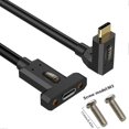 thumbnail image 5 of 0.3m USB 4.0 Type-C Up-Angle to Type-C Female Panel Mounting Extension Cable 240W 8K 40Gbps Data Cor, 5 of 5