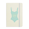 thumbnail image 1 of Illustration Blue Bathing Suit Notebook Official Fabric Hard Cover Classic Journal Diary, 1 of 3