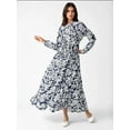 thumbnail image 2 of Printed Maxi Dress with Shirt Collar, 2 of 6