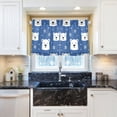 thumbnail image 5 of Yayeee Kitchen Curtains Tier Pair Light Filtering 27"x24" Rod Pocket Short Cafe Window Panel, White Polar Bear, 5 of 7