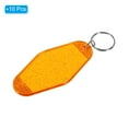 thumbnail image 3 of Vintage Motel Keychain Blank Hotel Keychains Key Tag, Clear Orange with Spots 10 Pack, 3 of 6