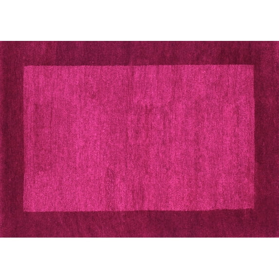 Ahgly Company Indoor Rectangle Abstract Pink Contemporary Area Rugs, 3' x 5'