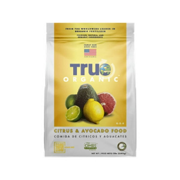True ORGANIC R0021 Citrus and Avocado Food, 12 lb Bag, Granular, 4-5-4 N-P-K Ratio