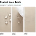 thumbnail image 4 of Rectangle Tablecloth - Waterproof Wrinkle Resistant and Spillproof Washable Fabric Table Cloth for Dining Room Kitchen, Beige, 60 x 120 Inch, 4 of 5