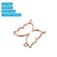 thumbnail image 4 of Uxcell Butterfly Shaped Alloy Open Back Bezel Pendants DIY Hollow Resin Frame, Rose Gold 10 Pack, 4 of 5