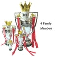 thumbnail image 5 of 4 Sizes Silver European England Soccer League Champion Trophy with Keychain for Fan Collectibles Souvenir Home Office Decor Ornament,silver, 5 of 8