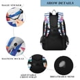 thumbnail image 4 of FORMRS Unisex School Backpack 17" Student Travel Bag with Laptop Compartment, Blue Hand Drawn Sailboats, 4 of 7