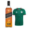 thumbnail image 1 of Whisky Johnnie Walker Blend Black Label 1 L + Jersey Verde L, 1 of 3