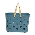 thumbnail image 1 of Bolsa de mano lavable, cesta de almacenamiento ligera, bolsa de verano, cesta de compras creativa azul, 1 of 9