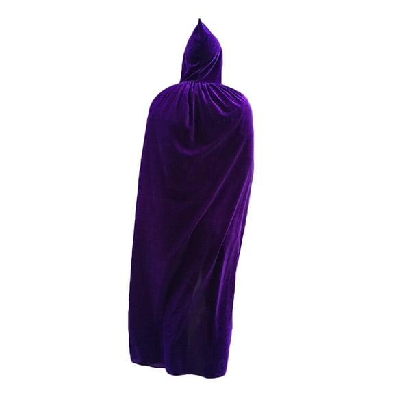 1PC Disfraz de Halloween Capas Capa con capucha Bruja Diablo Muerte Cosplay Capa púrpura