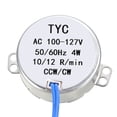 thumbnail image 2 of Uxcell Synchronous Motor AC 100-127V 10-12RPM 50-60Hz CCW/CW 4W Gear Motor, 2 of 5
