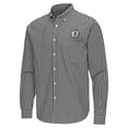 thumbnail image 2 of Men's Antigua Black Brooklyn Nets Ellis Woven Tri-Blend Button-Down Shirt, 2 of 3