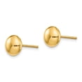 thumbnail image 3 of Diamond2Deal 14K Yellow Gold Polished 8mm Button Post Earrings for Women (L- 0.32 inch, W- 0.32 inch), 3 of 6