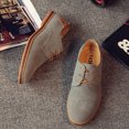 thumbnail image 5 of Tawop Mens Dress Shoes Faux Leather Casual British Fashion Suede Gray Size:9.5, 5 of 5