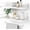5. White-white, variant on White Floating Shelves for Bathroom Organizer Over Toilet, Bathroom Shelves Wall Mounted with Towel Rack, Corner Wall Shelf for Bedroom Decor Kitchen Storage (White-Dark Grey, Set of 2)