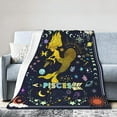thumbnail image 4 of Anime Pisces Throw Blanket Constellation Blankets Soft Horoscope Astrology Flannel Throw Blankets Zodiac Sign 60"X50", 4 of 7