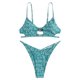 thumbnail image 2 of Bikini ZAFUL, sexy, tanga con estampado floral, para mujer, color verde, 2 of 7