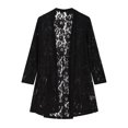 thumbnail image 5 of Cavosen Cardigan Sweaters for Women Long Black Summer Lace Long Sleeve Sweater Cardigan Solid Color Open Front Cover up Cheer Hollow Out Lightweight Duster Outwear Kimonos S, 5 of 9