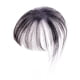 thumbnail image 2 of Flequillo postizo con clip para mujer, extensión de flequillo para la frente, pieza de cabello postiza con clip Negro, 2 of 9