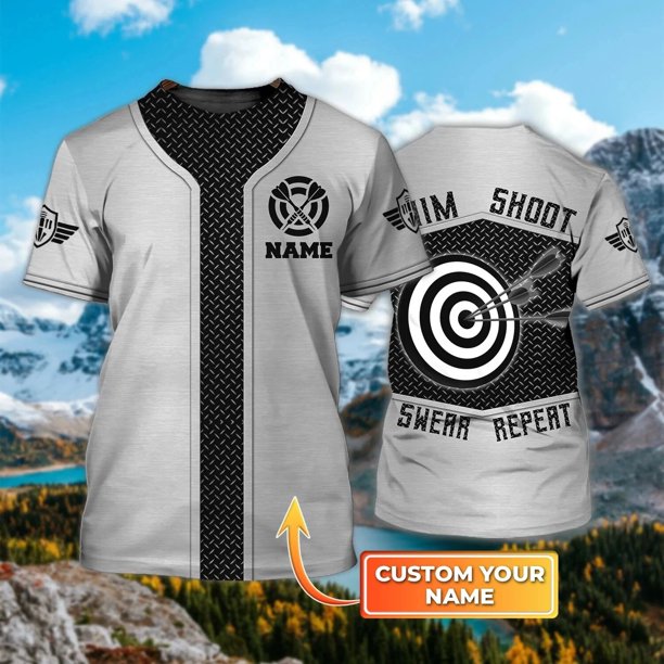 PLstar Cosmos-Camiseta de dardos con nombre personalizado para hombre, camisa con estampado 3D, de manga corta, informal, Unisex, DW83Adult size L Gao Jinjia LED