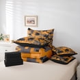 thumbnail image 6 of Feelyou Pixelated Blocks Miners Twin Bedding Sets 7pcs, Orange Square Comforter Set, 6 of 8