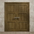thumbnail image 3 of Interior Solid French Double Doors 60 x 80 inches | Ego 5010 Marble Oak | Wood Interior Solid Panel Frame | Closet Bedroom Modern Doors, 3 of 5