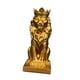 thumbnail image 4 of Figura de león con corona, adorno de mesa, colección decorativa artesanal para escritorio Dorado, 4 of 9
