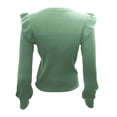 thumbnail image 4 of JJHGVB Long Sleeve Sweaters for Women Lantern Sleeve Tops for Women Crew Neck Sweater for Women's Sweater for Women Womens Basic Tank Top Womens Sweaters Winter Green S, 4 of 5