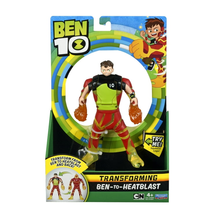 Ben 10 Heatblast Transforming Figure - 6 Deluxe Action Hero