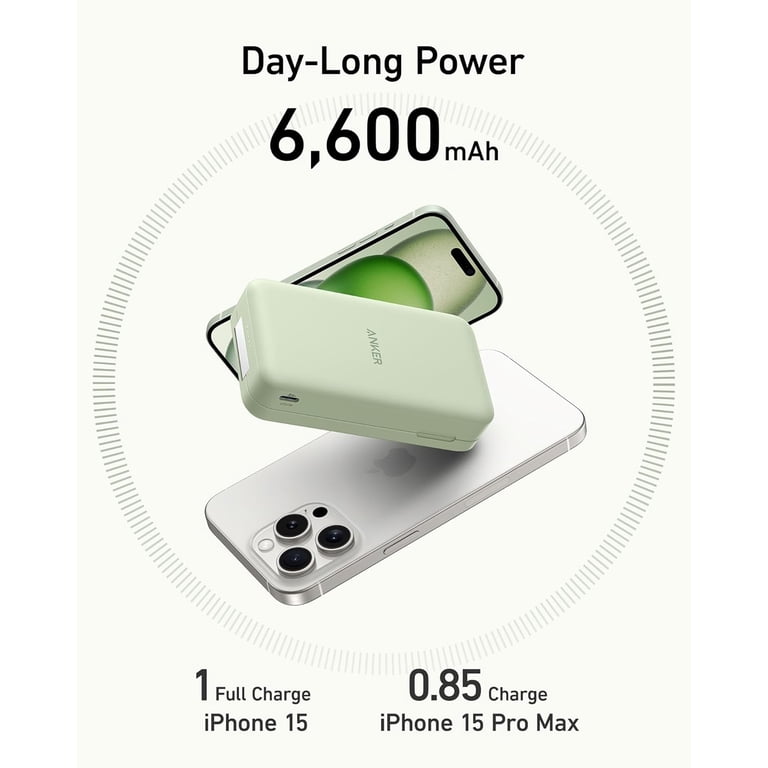 Anker MagGo Power Bank, Qi2 Certified 15W Ultra-Fast MagSafe