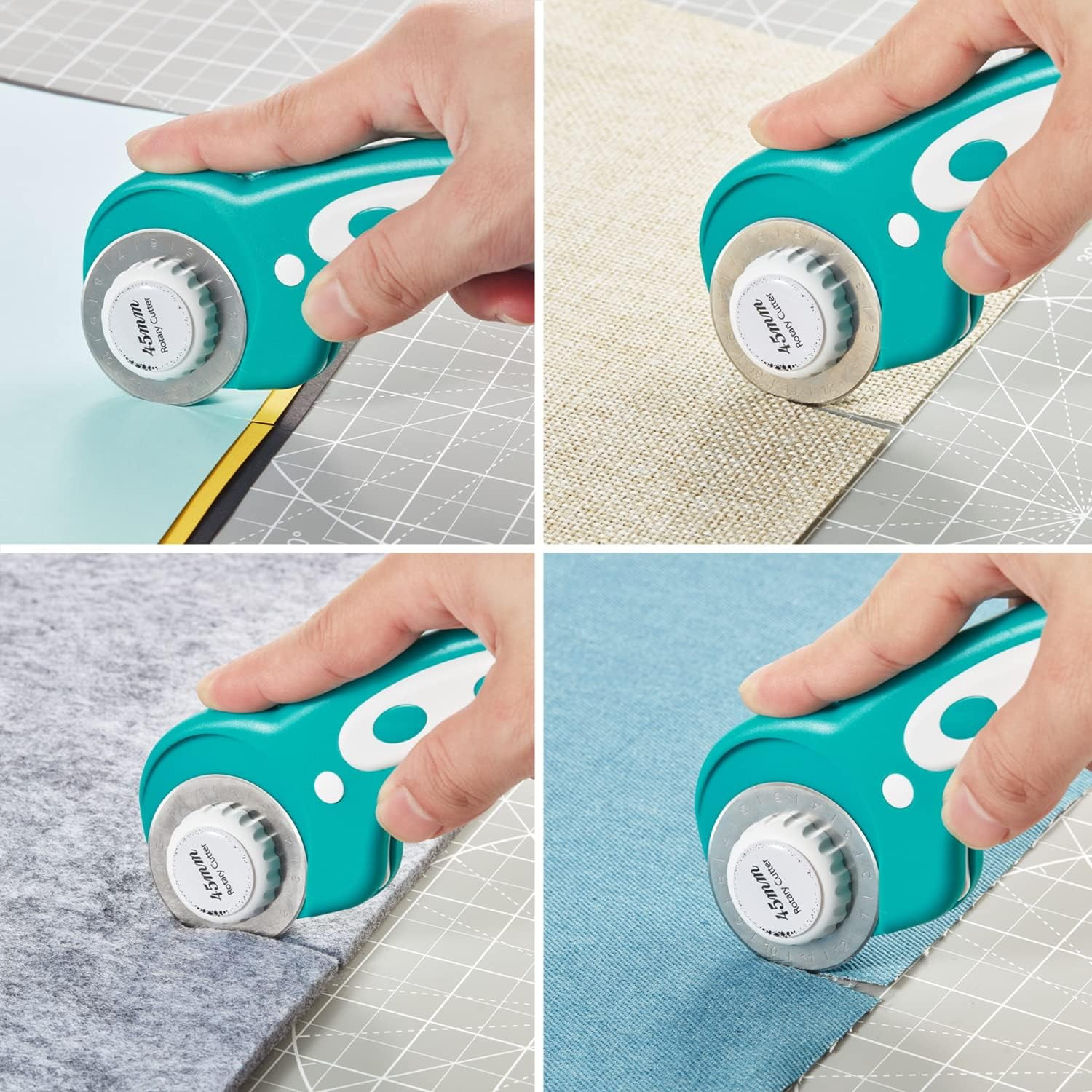 Headley Tools 45mm Rotary Cutter for Fabric, Ergonomic Handle