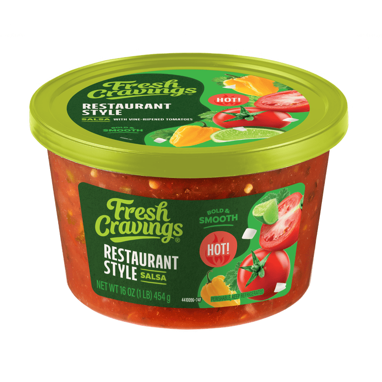 Fresh Cravings Hot Restaurant Style Salsa, 16 oz., Gluten-Free