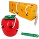thumbnail image 1 of Juguetes de desarrollo temprano Juguetes de cordones de madera Actividad Montessori Las orugas comen manzanas y queso para niños Juguetes Niños aprendiendo bloques de madera educativos Rompecabezas de, 1 of 5