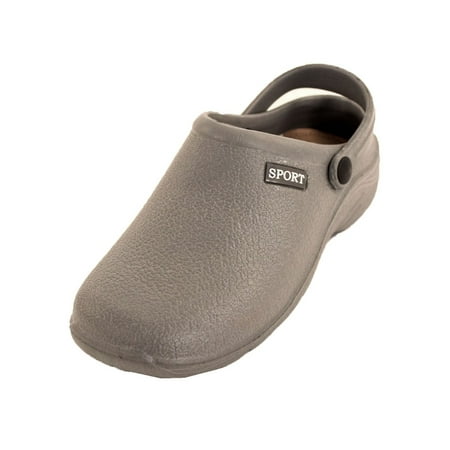SLM Men's Clogs Garden Shoes Slingback Sandals Nurse Slip On-12-Gray ...