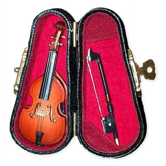 Realistic UPRIGHT BASS Miniature Musical Instrument Figurine, by Broadway Gifts