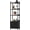 Black-5, variant on Nextay 5-Tier Narrow Bookshelf with Fabric Drawer, Tall Slim Bookcase for Small Spaces, Industrial Storage Rack for Living Room, Bedroom, Home Office, Black