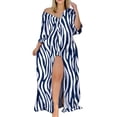 thumbnail image 2 of Ketyyh-chn99 Robes d'Invitée de Mariage pour Femmes Grande Taille Robe Maxi Manche à Volants à Étages Robe Trapèze Courte B,m, 2 of 5