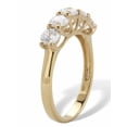 thumbnail image 2 of PalmBeach Jewelry Round Cubic Zirconia Single Row Ring Band 1.25 TCW in Solid 10k Yellow Gold, 2 of 6