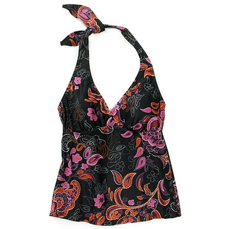Women's Plus Halter Tankini Top