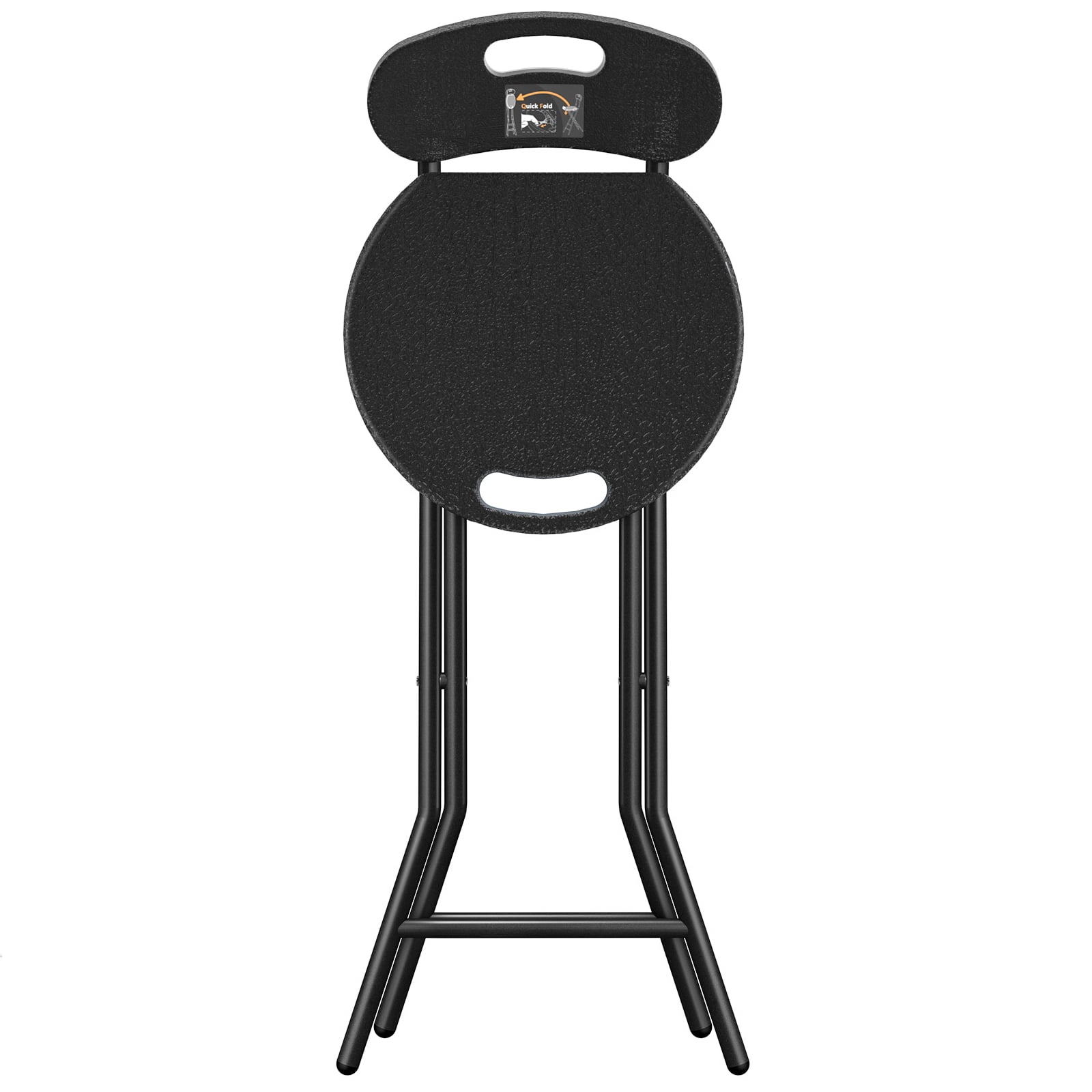 TAVR Furniture 1 Pack 18 inch Folding Bar Stool with Backrest and Handle for Adults up to 350lbs for Outdoor