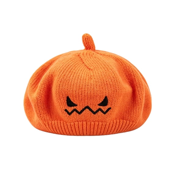 SUXIAN Cozy Autumn Kids Winter Hat Knit Cap Pumpkin Cute Theme Halloween Toddler Hats Children Warm Outdoor Party