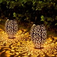 thumbnail image 1 of Solar Garden Lights, 2 Pieces OxyLED Solar Lights for Garden IP44 Waterproof Solar Lamp LED Decorative Lighting, Warm Colors, 1 of 5
