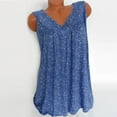 thumbnail image 4 of Womens Tops Dressy Casual Plus Size Tank Tops for Women Summer,Womens Loose Fit Sleeveless T Shirts Boho Floral Print Casual V Neck Tunic Tees Blusas De Verano Para Mujer 2025, 4 of 5