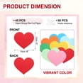 thumbnail image 2 of Uxcell Paper Cutouts, Die Cut Paper Cards for DIY Craft, Wall Decor, Party Decoration Heart Shape, 2 of 6