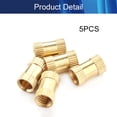 thumbnail image 4 of HUGFEGWE Knurled Insert Nuts, Female Thread Brass Embedment Nut M8 x 16mm H x 10mm OD Heat Set Insert Nut for Printing 3D Printer and More Projects 5pcs CJB91-24996, 4 of 7