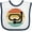 White and Navy, variant on Inktastic Scuba Diver Retro Sunset Diving Boys or Girls Baby Bib