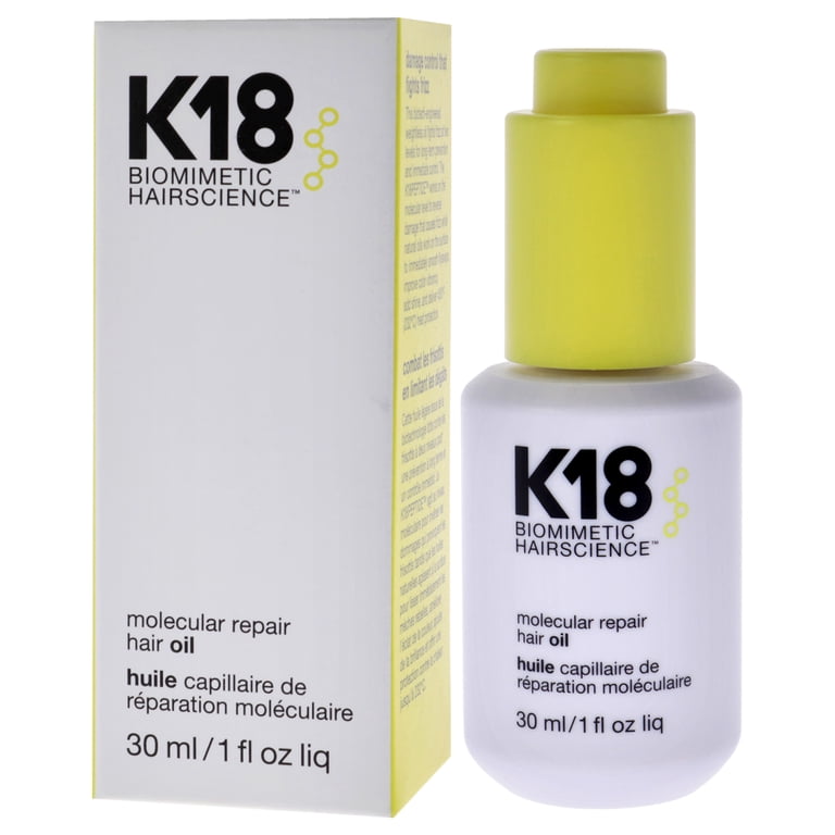 K18, Hair Molecular Repair Hair Oil, 1 oz, Frizz Shine - Walmart.com