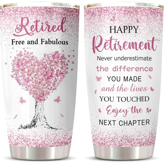 Retirement Gift for Woman 2025 Tumbler 1PC, Best Retirement Gifts Ideas, Retirement Gifts Mug, Retired Gifts for Women, Retirement Party Decorations, Farewell Gifts for Coworkers Cup 20oz
