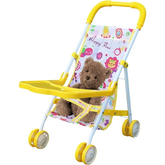 LAICAIW Baby Doll Stroller, Realistic Doll Stroller, Doll Stroller for Kids Foldable Baby Doll Stroller, Foldable Baby Stroller for Dolls, Pretend Play Kids Toys, Play Stroller with Comfortable Hand